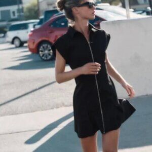 Zara Zippered Mini Dress